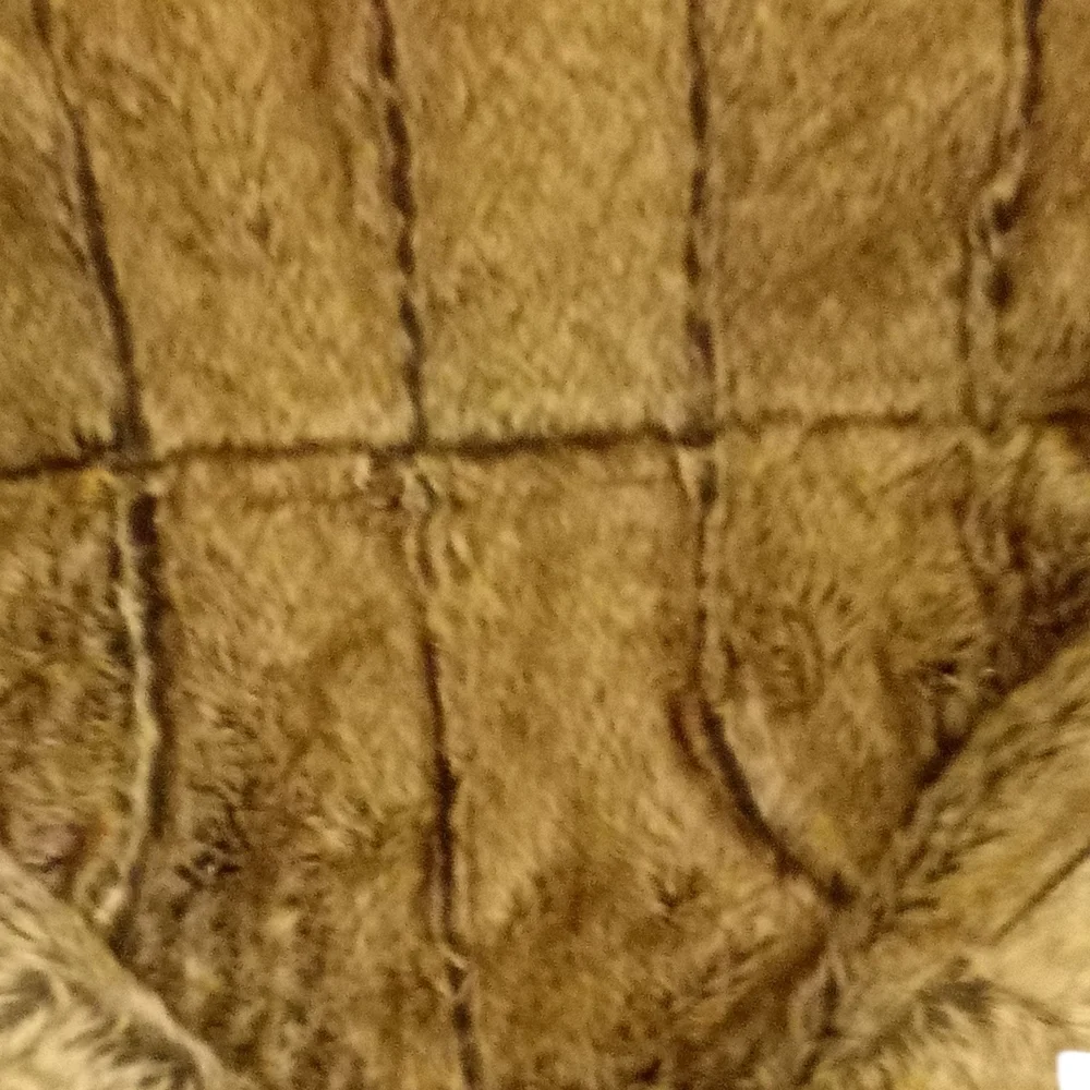 Fever -Vintage Faux Fur, Full Vest Polyester Suede, Size L Tan, 1 Button Closure - Picture 5 of 16